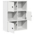 Estantería de madera de ingeniería blanca 60x24x76,5