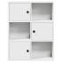 Estantería de madera de ingeniería blanca 60x24x76,5