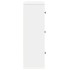 Estantería de madera de ingeniería blanca 60x24x76,5