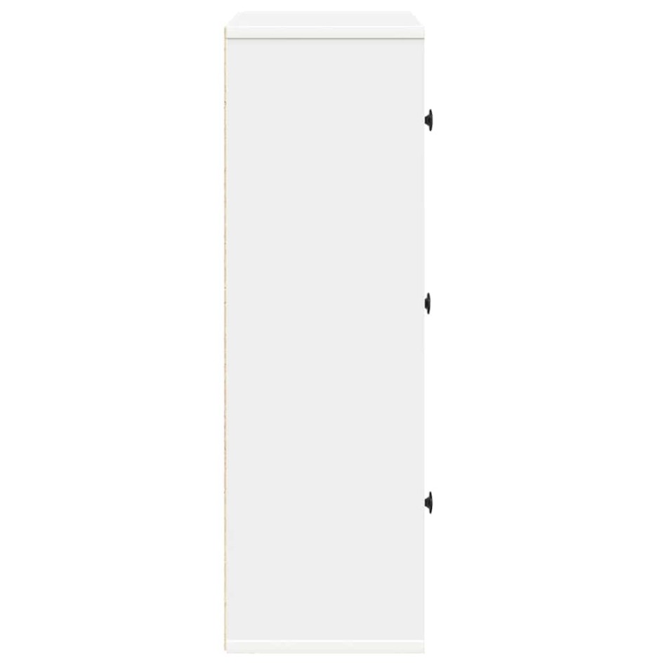 Estantería de madera de ingeniería blanca 60x24x76,5