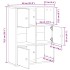 Estantería de madera de ingeniería blanca 60x24x76,5