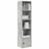 Estantería de madera de ingeniería gris hormigón 31x24x127