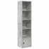 Estantería de madera de ingeniería gris hormigón 31x24x127