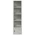 Estantería de madera de ingeniería gris hormigón 31x24x127