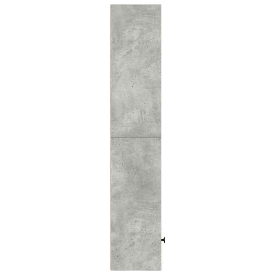 Estantería de madera de ingeniería gris hormigón 31x24x127