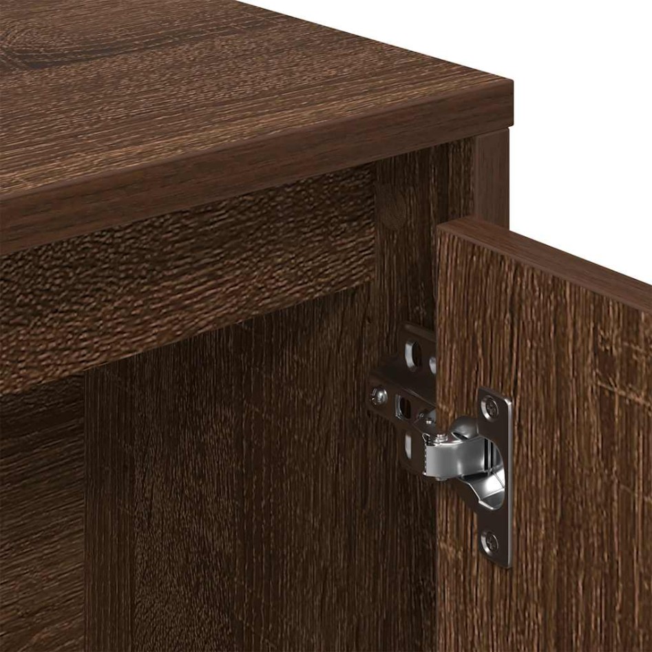 Estantería de madera de ingeniería marrón roble 89x24x101,5