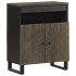 Aparador negro 60x33x75 cm madera maciza