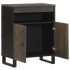 Aparador negro 60x33x75 cm madera maciza