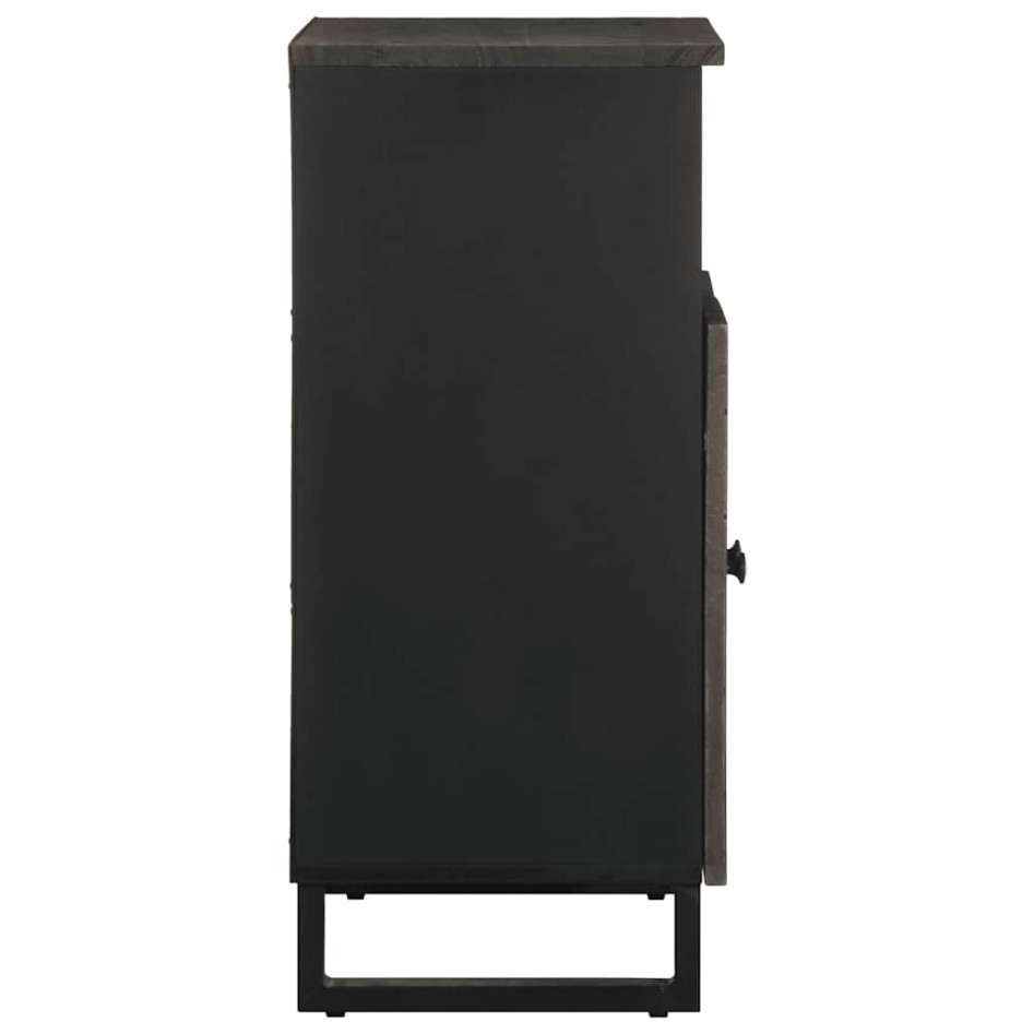 Aparador negro 60x33x75 cm madera maciza