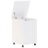 Cesta ropa sucia con ruedas RANA madera pino blanca 45x45x64