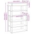 Mueble zapatero madera de ingeniería gris Sonoma 60x30x98