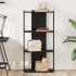 Librería de 3 estantes madera de ingeniería negro 60x30x120