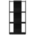 Librería de 3 estantes madera de ingeniería negro 60x30x120