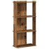 Librería 3 niveles madera ingeniería madera vieja 60x30x120