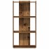 Librería 3 niveles madera ingeniería madera vieja 60x30x120