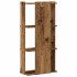 Librería 3 niveles madera ingeniería madera vieja 60x30x120