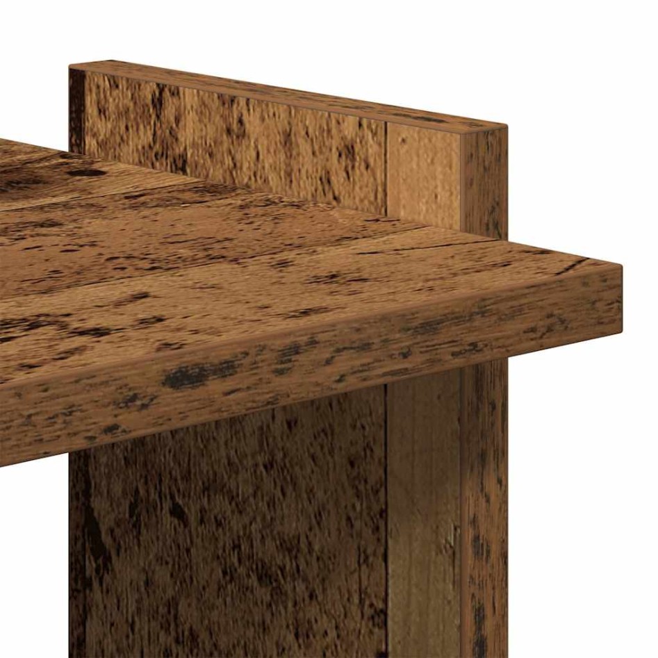 Librería 3 niveles madera ingeniería madera vieja 60x30x120