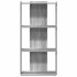 Librería 3 estantes madera ingeniería gris Sonoma 60x30x120