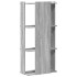 Librería 3 estantes madera ingeniería gris Sonoma 60x30x120