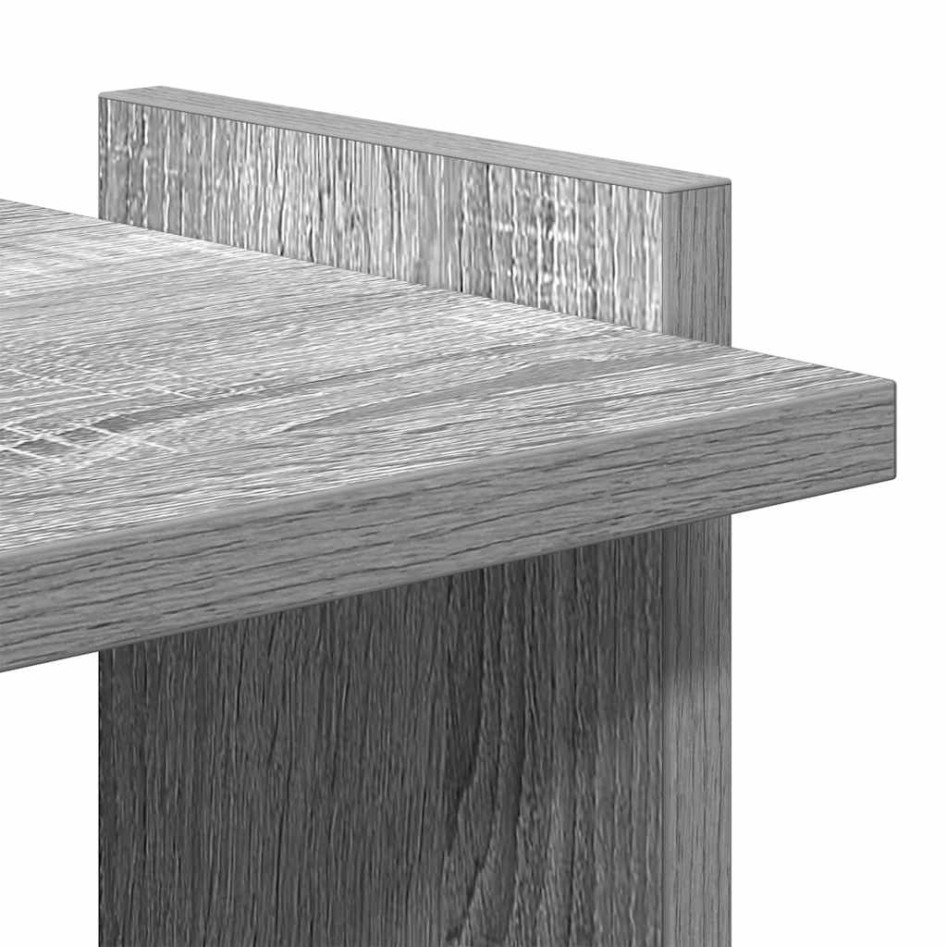 Librería 3 estantes madera ingeniería gris Sonoma 60x30x120