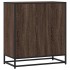 Aparador madera ingeniería y metal marrón roble 68x35x76