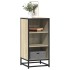 Aparador madera ingeniería y metal roble Sonoma 35,5x35x76