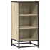 Aparador madera ingeniería y metal roble Sonoma 35,5x35x76
