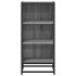Aparador madera ingeniería y metal gris Sonoma 35,5x35x76