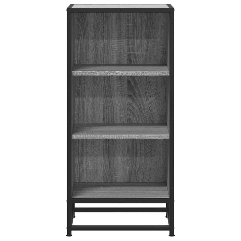 Aparador madera ingeniería y metal gris Sonoma 35,5x35x76