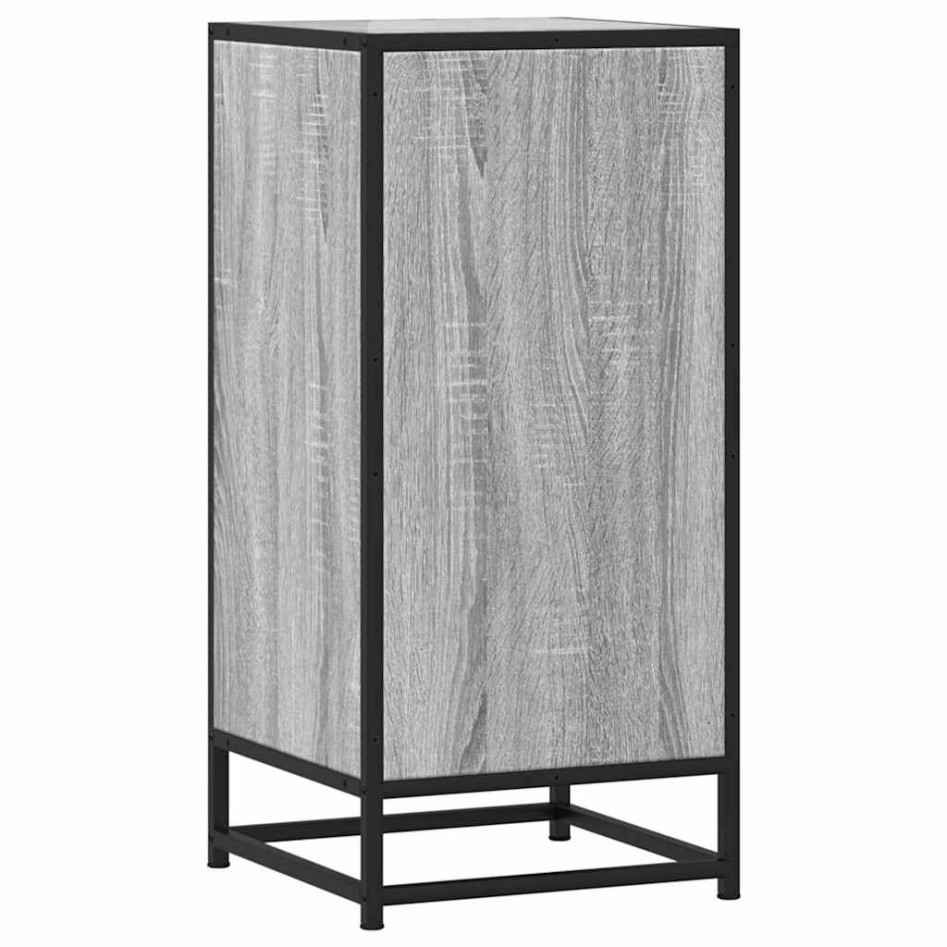 Aparador madera ingeniería y metal gris Sonoma 35,5x35x76