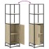 Aparador alto madera de ingeniería y metal 35,5x35x139