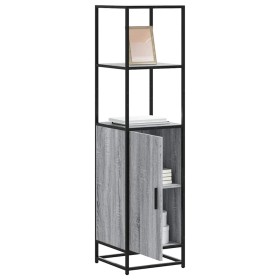 Aparador alto madera ingeniería metal gris sonoma 35,5x35x13