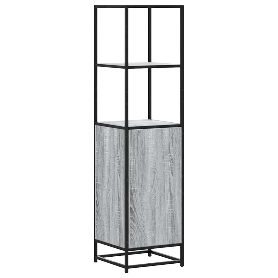 Aparador alto madera ingeniería metal gris sonoma 35,5x35x13