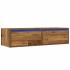 Mueble de TV con luces LED envejecida 100X35,5x25