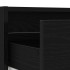 Mueble de TV con luces LED roble negro 100X35,5x25