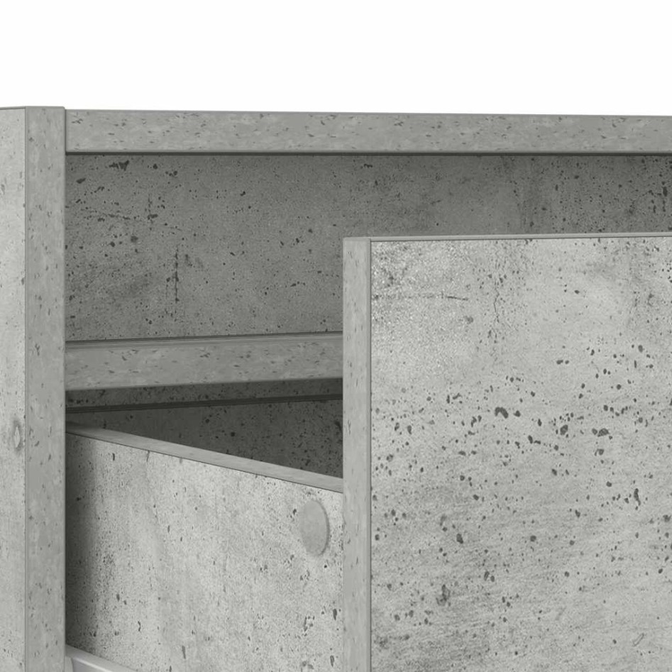 Mueble de TV con luces LED gris hormigón 75x35,5x25