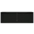 Mueble de TV con luces LED roble negro 75x35,5x25