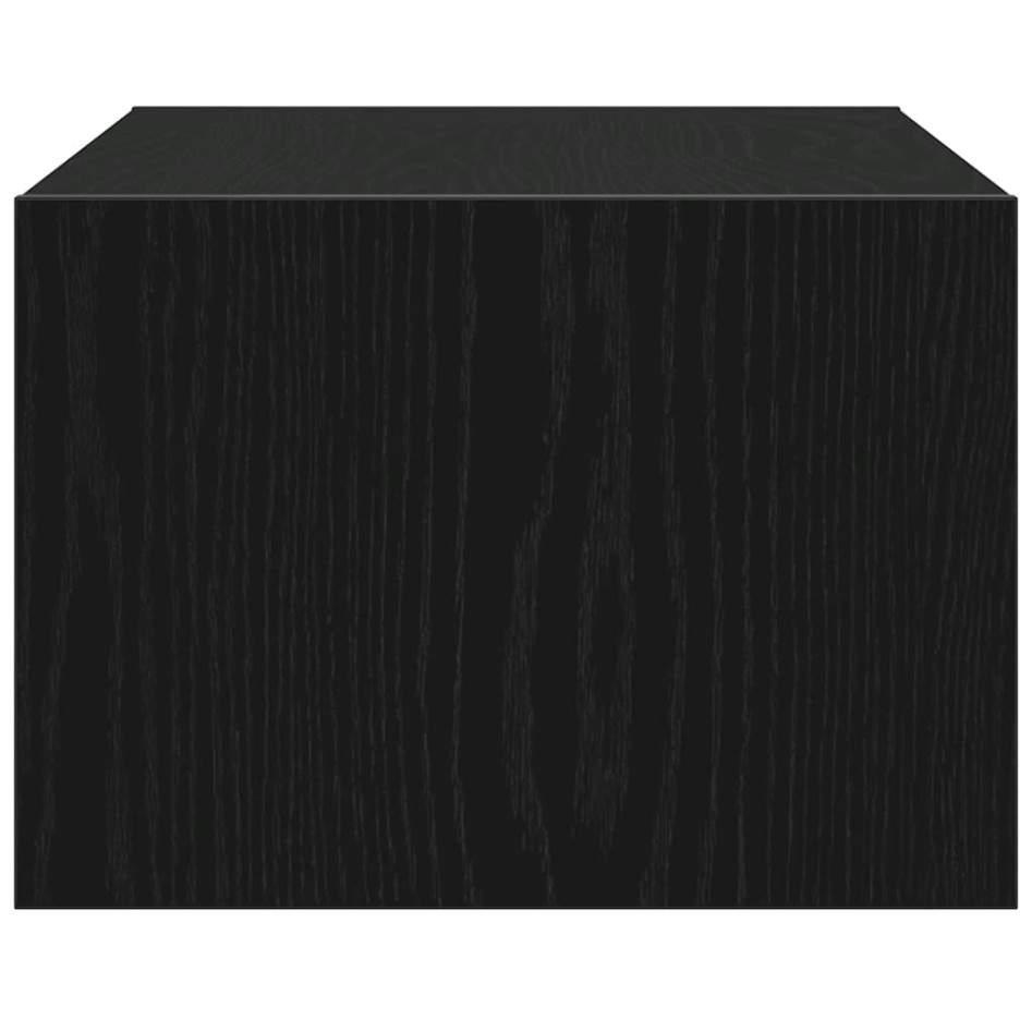 Mueble de TV con luces LED roble negro 75x35,5x25