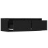 Mueble de TV con luces LED roble negro 75x35,5x25