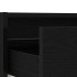 Mueble de TV con luces LED roble negro 75x35,5x25
