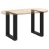 Patas de mesa de centro forma U 2uds acero negro 38x(42-43)