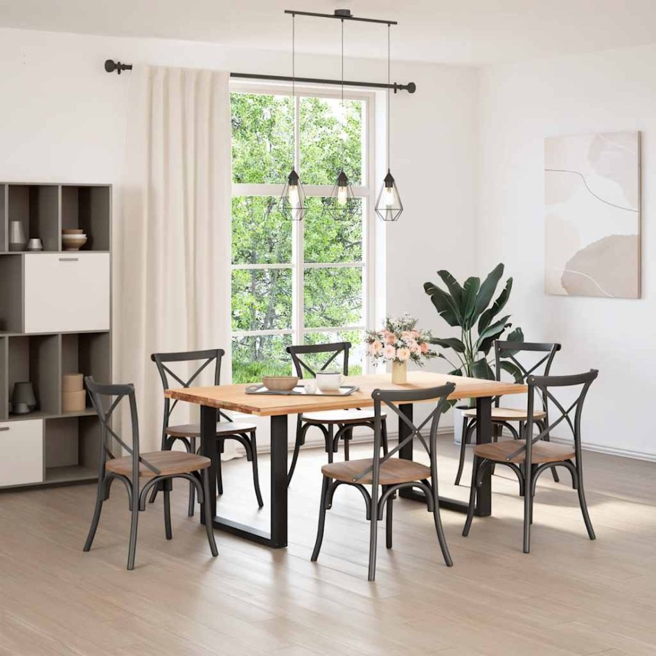 Patas para mesa de comedor en forma de U 2 uds acero