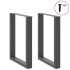 Patas mesa centro forma U 2uds antracita 70x(72-73)cm