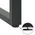Patas mesa centro forma U 2uds antracita 70x(72-73)cm