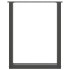 Patas para mesa centro forma U 2 uds acero negro 70x(72-73)