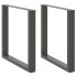 Patas mesa centro forma U 2uds antracita 80x(72-73)cm