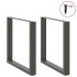 Patas mesa centro forma U 2uds antracita 80x(72-73)cm