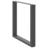 Patas mesa centro forma U 2uds antracita 80x(72-73)cm