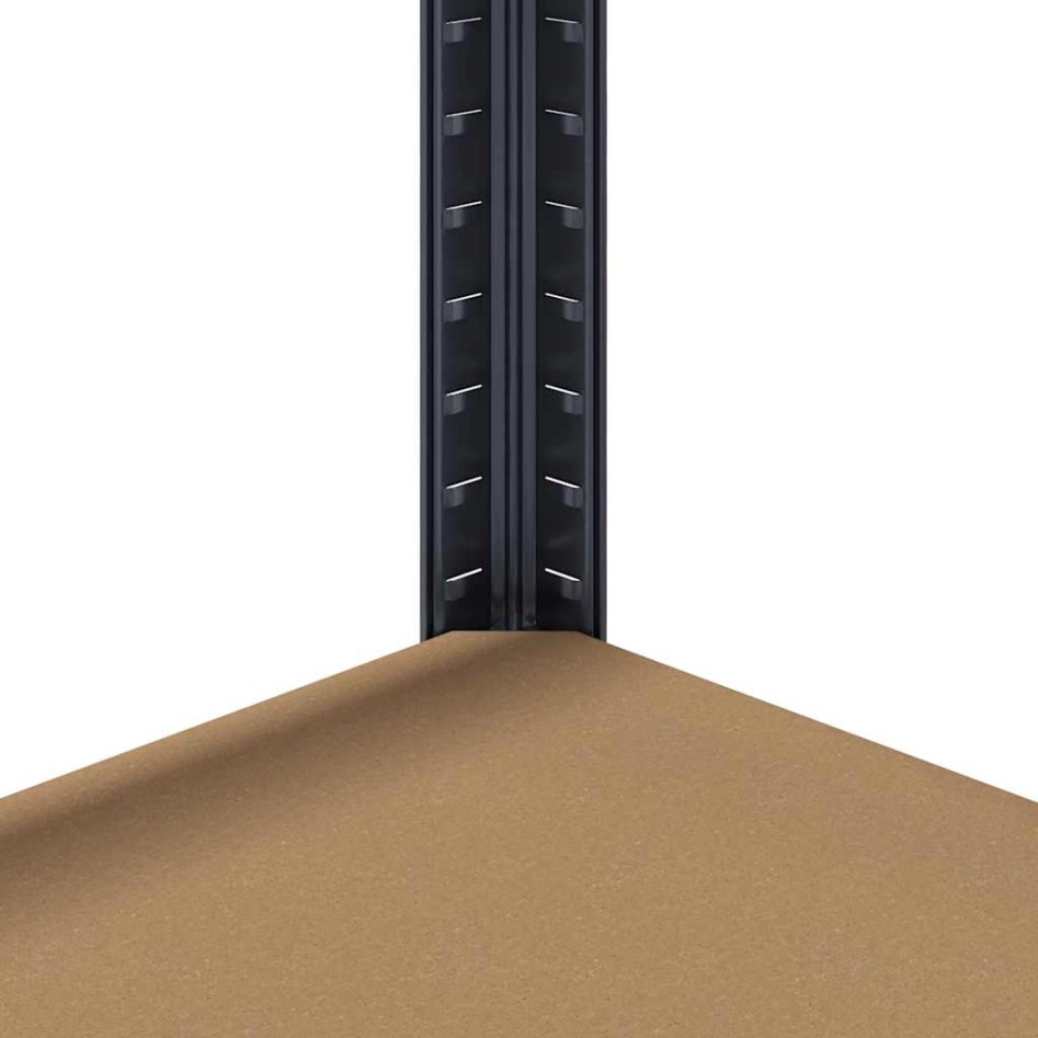 Estante almacenaje 5 niveles 2 uds acero y madera