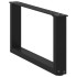 Patas de mesa de centro forma U 2uds acero negro 70x(30-31)
